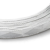 Textured Aluminium Wires 5x1 MM (1 Roll x 2 Meters) Bendable Bezel Strip Silver Color For Wrapped Jewellery Making DIY Crafts Arts